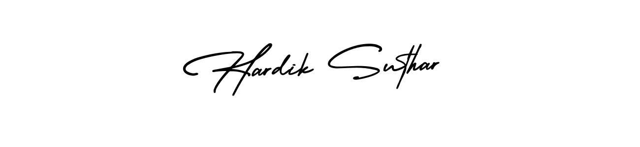 Make a beautiful signature design for name Hardik Suthar. Use this online signature maker to create a handwritten signature for free. Hardik Suthar signature style 3 images and pictures png