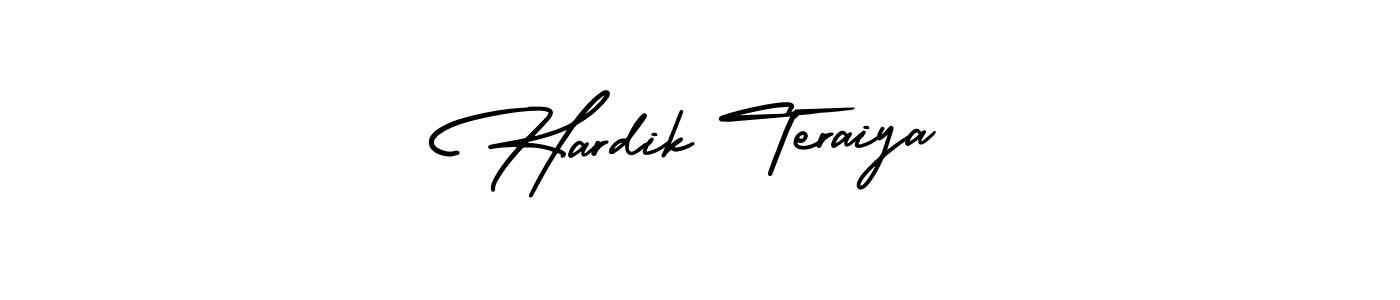 Also You can easily find your signature by using the search form. We will create Hardik Teraiya name handwritten signature images for you free of cost using AmerikaSignatureDemo-Regular sign style. Hardik Teraiya signature style 3 images and pictures png