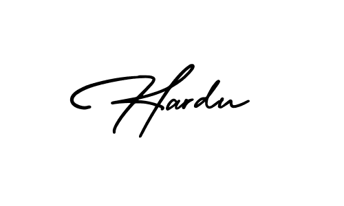 Design your own signature with our free online signature maker. With this signature software, you can create a handwritten (AmerikaSignatureDemo-Regular) signature for name Hardu. Hardu signature style 3 images and pictures png