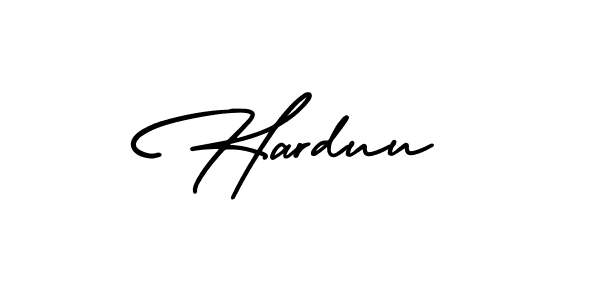The best way (AmerikaSignatureDemo-Regular) to make a short signature is to pick only two or three words in your name. The name Harduu include a total of six letters. For converting this name. Harduu signature style 3 images and pictures png