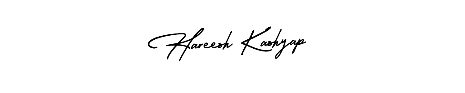 Use a signature maker to create a handwritten signature online. With this signature software, you can design (AmerikaSignatureDemo-Regular) your own signature for name Hareesh Kashyap. Hareesh Kashyap signature style 3 images and pictures png