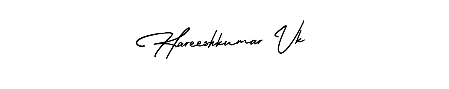 It looks lik you need a new signature style for name Hareeshkumar Vk. Design unique handwritten (AmerikaSignatureDemo-Regular) signature with our free signature maker in just a few clicks. Hareeshkumar Vk signature style 3 images and pictures png