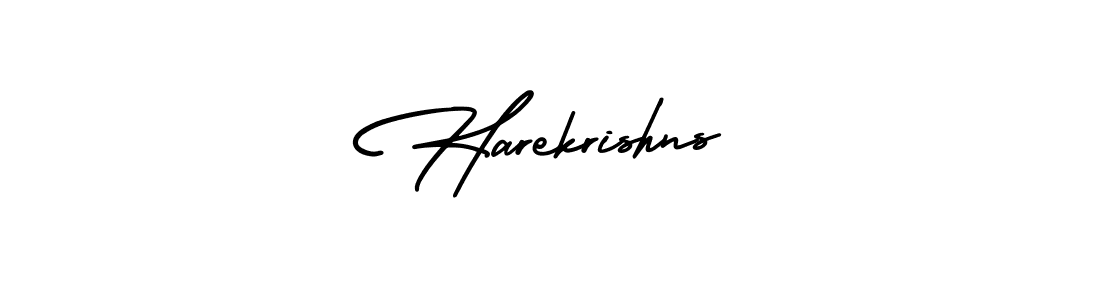 Make a beautiful signature design for name Harekrishns. With this signature (AmerikaSignatureDemo-Regular) style, you can create a handwritten signature for free. Harekrishns signature style 3 images and pictures png