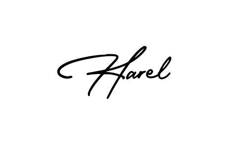 How to Draw Harel signature style? AmerikaSignatureDemo-Regular is a latest design signature styles for name Harel. Harel signature style 3 images and pictures png