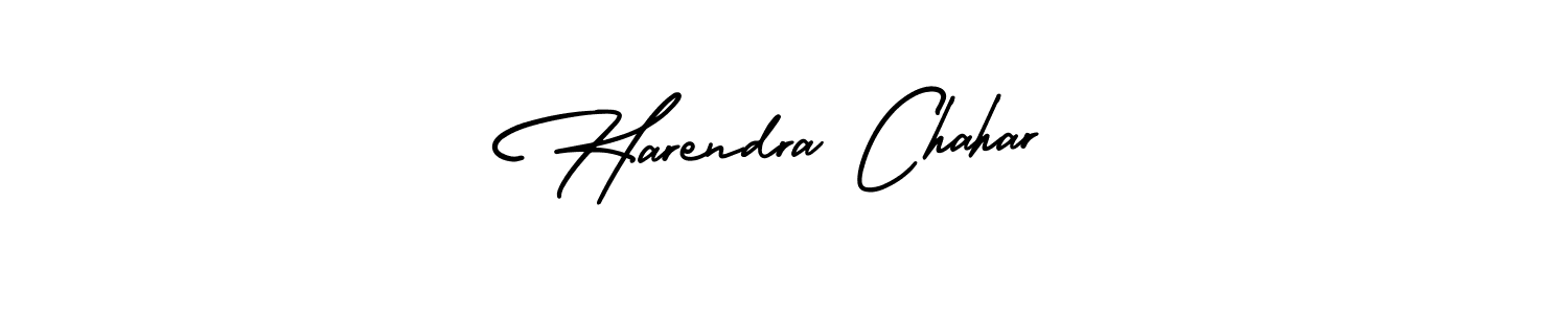 Design your own signature with our free online signature maker. With this signature software, you can create a handwritten (AmerikaSignatureDemo-Regular) signature for name Harendra Chahar. Harendra Chahar signature style 3 images and pictures png