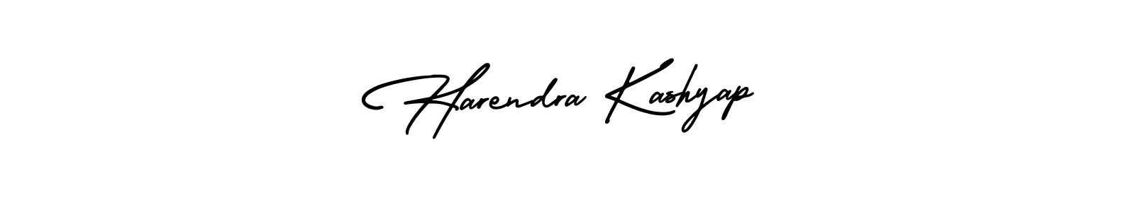Design your own signature with our free online signature maker. With this signature software, you can create a handwritten (AmerikaSignatureDemo-Regular) signature for name Harendra Kashyap. Harendra Kashyap signature style 3 images and pictures png