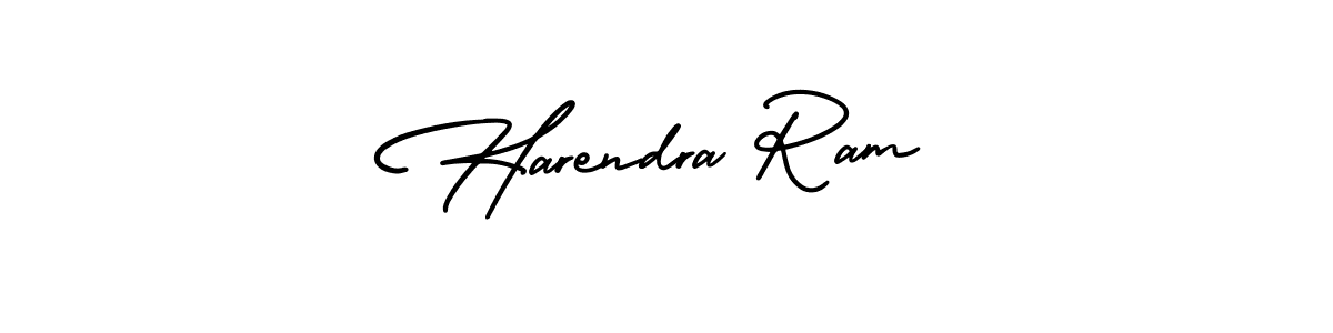 It looks lik you need a new signature style for name Harendra Ram. Design unique handwritten (AmerikaSignatureDemo-Regular) signature with our free signature maker in just a few clicks. Harendra Ram signature style 3 images and pictures png