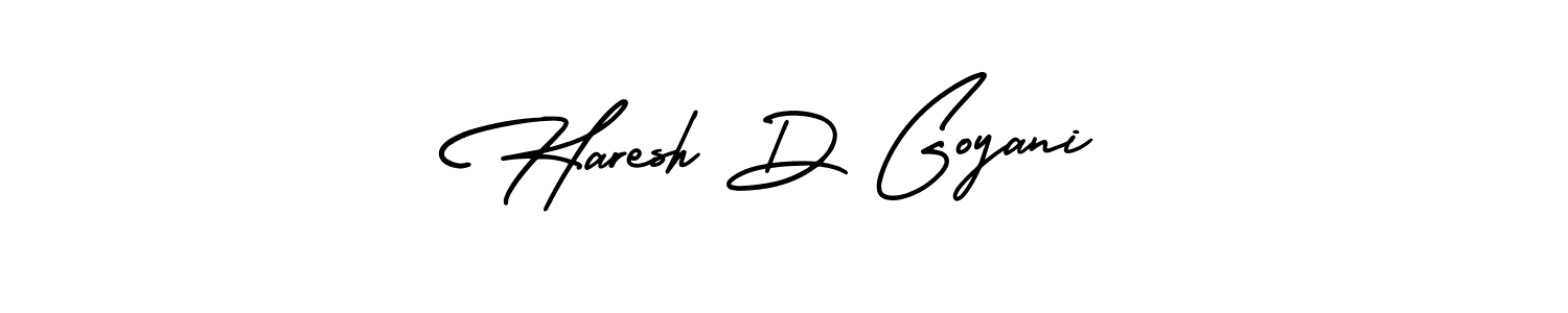 Create a beautiful signature design for name Haresh D Goyani. With this signature (AmerikaSignatureDemo-Regular) fonts, you can make a handwritten signature for free. Haresh D Goyani signature style 3 images and pictures png