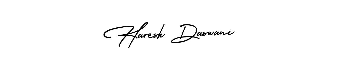 Design your own signature with our free online signature maker. With this signature software, you can create a handwritten (AmerikaSignatureDemo-Regular) signature for name Haresh Daswani. Haresh Daswani signature style 3 images and pictures png