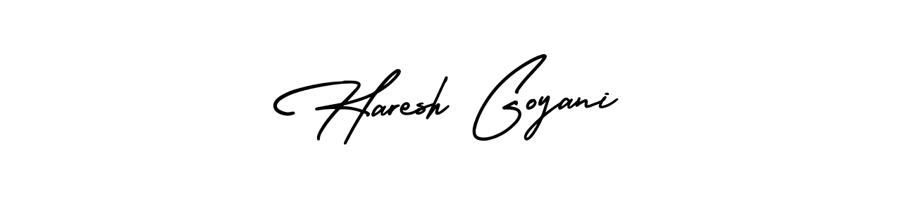 How to make Haresh Goyani name signature. Use AmerikaSignatureDemo-Regular style for creating short signs online. This is the latest handwritten sign. Haresh Goyani signature style 3 images and pictures png