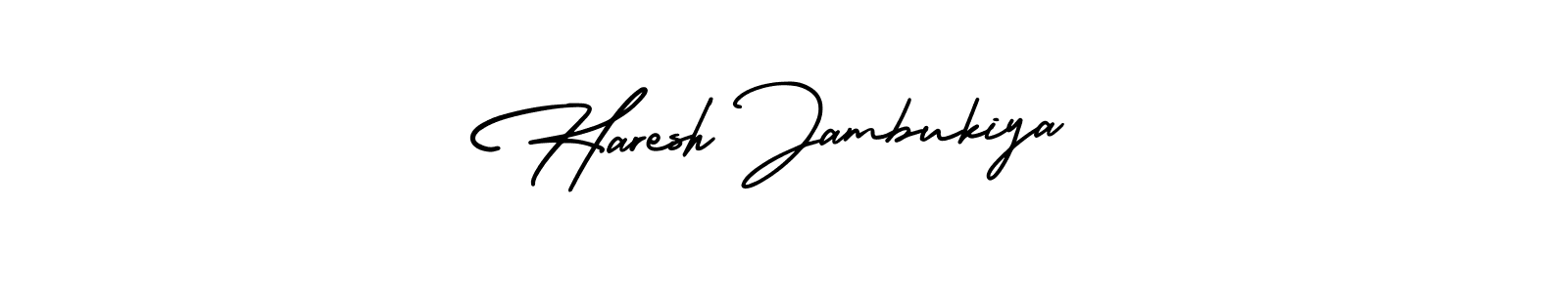 Haresh Jambukiya stylish signature style. Best Handwritten Sign (AmerikaSignatureDemo-Regular) for my name. Handwritten Signature Collection Ideas for my name Haresh Jambukiya. Haresh Jambukiya signature style 3 images and pictures png