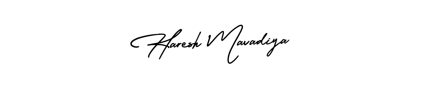 Similarly AmerikaSignatureDemo-Regular is the best handwritten signature design. Signature creator online .You can use it as an online autograph creator for name Haresh Mavadiya. Haresh Mavadiya signature style 3 images and pictures png
