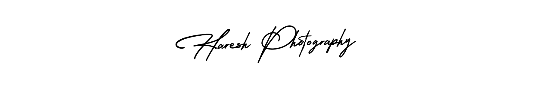 Haresh Photography stylish signature style. Best Handwritten Sign (AmerikaSignatureDemo-Regular) for my name. Handwritten Signature Collection Ideas for my name Haresh Photography. Haresh Photography signature style 3 images and pictures png