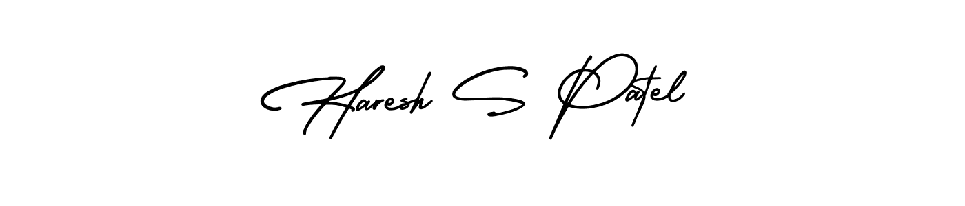 Design your own signature with our free online signature maker. With this signature software, you can create a handwritten (AmerikaSignatureDemo-Regular) signature for name Haresh S Patel. Haresh S Patel signature style 3 images and pictures png