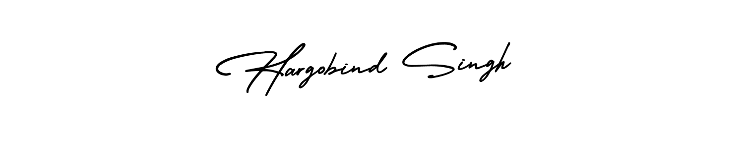 You should practise on your own different ways (AmerikaSignatureDemo-Regular) to write your name (Hargobind Singh) in signature. don't let someone else do it for you. Hargobind Singh signature style 3 images and pictures png