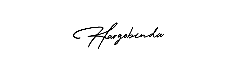 How to make Hargobinda name signature. Use AmerikaSignatureDemo-Regular style for creating short signs online. This is the latest handwritten sign. Hargobinda signature style 3 images and pictures png
