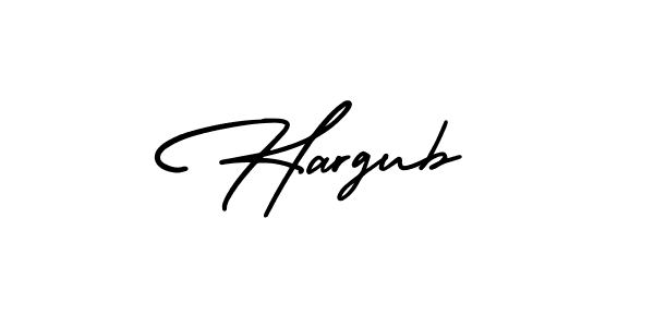 It looks lik you need a new signature style for name Hargub. Design unique handwritten (AmerikaSignatureDemo-Regular) signature with our free signature maker in just a few clicks. Hargub signature style 3 images and pictures png