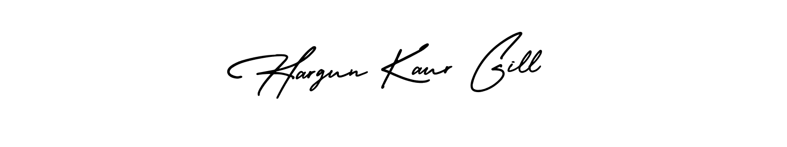 How to make Hargun Kaur Gill name signature. Use AmerikaSignatureDemo-Regular style for creating short signs online. This is the latest handwritten sign. Hargun Kaur Gill signature style 3 images and pictures png