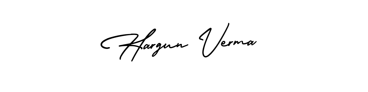 if you are searching for the best signature style for your name Hargun Verma. so please give up your signature search. here we have designed multiple signature styles  using AmerikaSignatureDemo-Regular. Hargun Verma signature style 3 images and pictures png