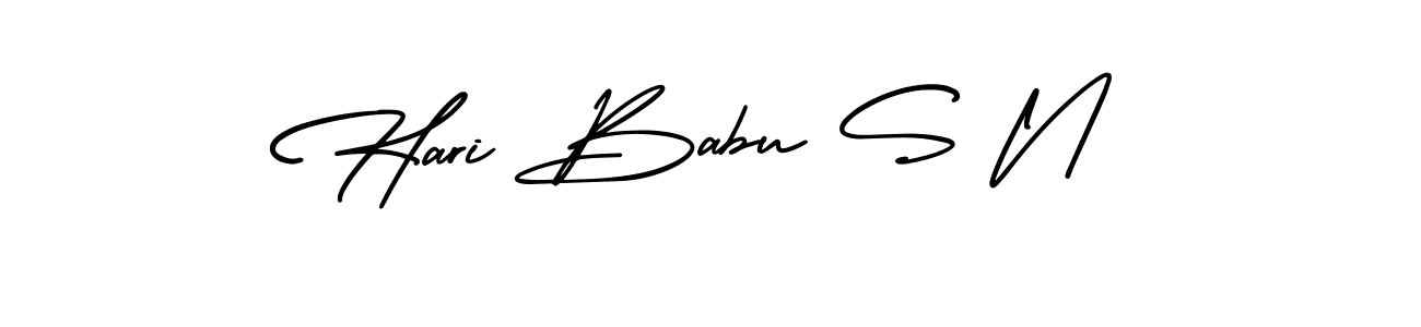 This is the best signature style for the Hari Babu S N name. Also you like these signature font (AmerikaSignatureDemo-Regular). Mix name signature. Hari Babu S N signature style 3 images and pictures png