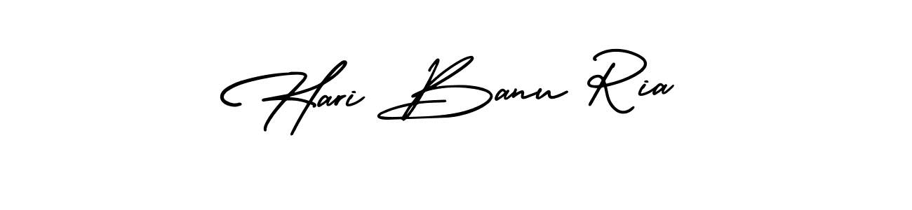 Create a beautiful signature design for name Hari Banu Ria. With this signature (AmerikaSignatureDemo-Regular) fonts, you can make a handwritten signature for free. Hari Banu Ria signature style 3 images and pictures png