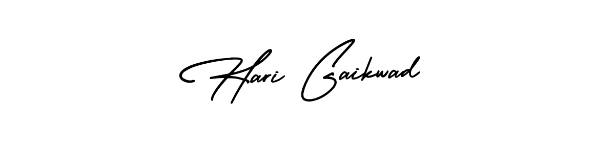 You should practise on your own different ways (AmerikaSignatureDemo-Regular) to write your name (Hari Gaikwad) in signature. don't let someone else do it for you. Hari Gaikwad signature style 3 images and pictures png