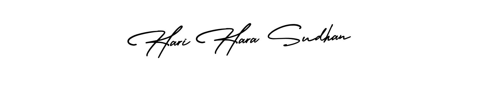 How to make Hari Hara Sudhan name signature. Use AmerikaSignatureDemo-Regular style for creating short signs online. This is the latest handwritten sign. Hari Hara Sudhan signature style 3 images and pictures png