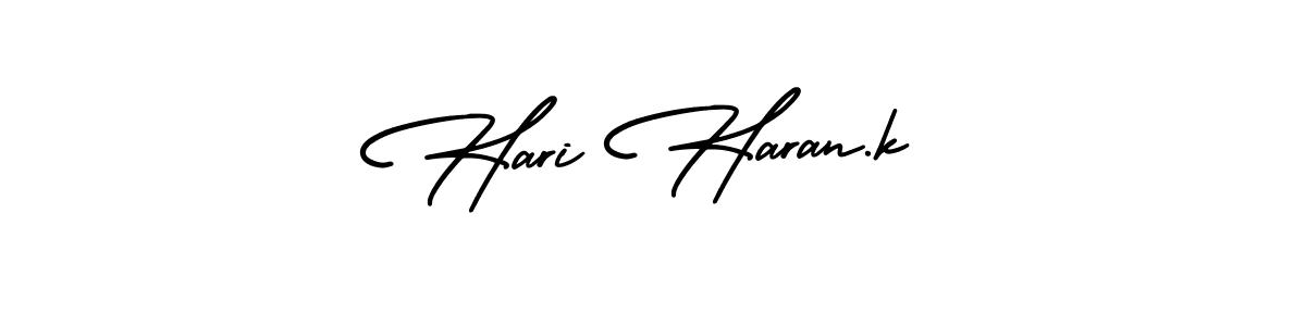 Create a beautiful signature design for name Hari Haran.k. With this signature (AmerikaSignatureDemo-Regular) fonts, you can make a handwritten signature for free. Hari Haran.k signature style 3 images and pictures png