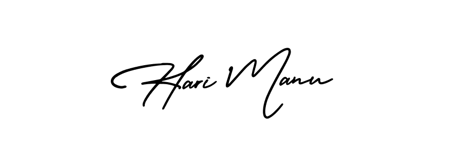 Hari Manu stylish signature style. Best Handwritten Sign (AmerikaSignatureDemo-Regular) for my name. Handwritten Signature Collection Ideas for my name Hari Manu. Hari Manu signature style 3 images and pictures png