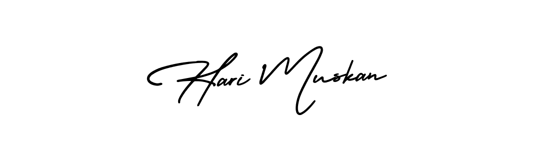 Design your own signature with our free online signature maker. With this signature software, you can create a handwritten (AmerikaSignatureDemo-Regular) signature for name Hari Muskan. Hari Muskan signature style 3 images and pictures png