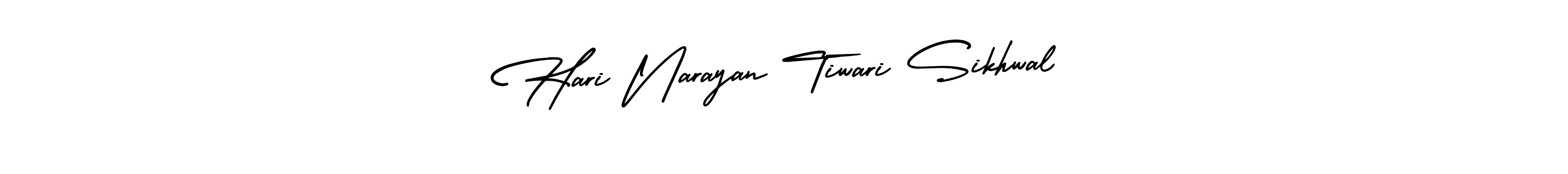 The best way (AmerikaSignatureDemo-Regular) to make a short signature is to pick only two or three words in your name. The name Hari Narayan Tiwari Sikhwal include a total of six letters. For converting this name. Hari Narayan Tiwari Sikhwal signature style 3 images and pictures png