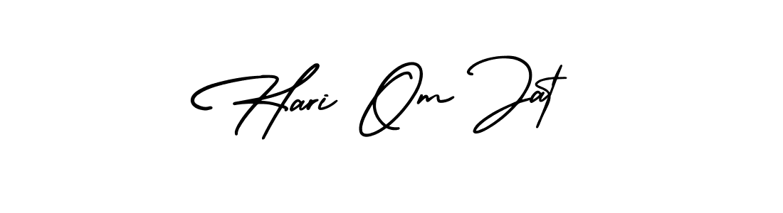 Also You can easily find your signature by using the search form. We will create Hari Om Jat name handwritten signature images for you free of cost using AmerikaSignatureDemo-Regular sign style. Hari Om Jat signature style 3 images and pictures png