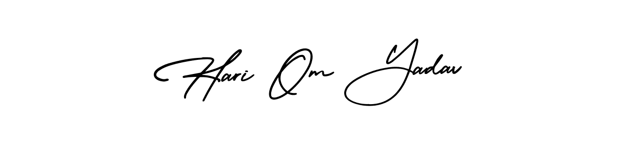 Similarly AmerikaSignatureDemo-Regular is the best handwritten signature design. Signature creator online .You can use it as an online autograph creator for name Hari Om Yadav. Hari Om Yadav signature style 3 images and pictures png