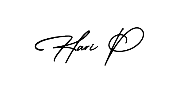 Make a beautiful signature design for name Hari P. With this signature (AmerikaSignatureDemo-Regular) style, you can create a handwritten signature for free. Hari P signature style 3 images and pictures png