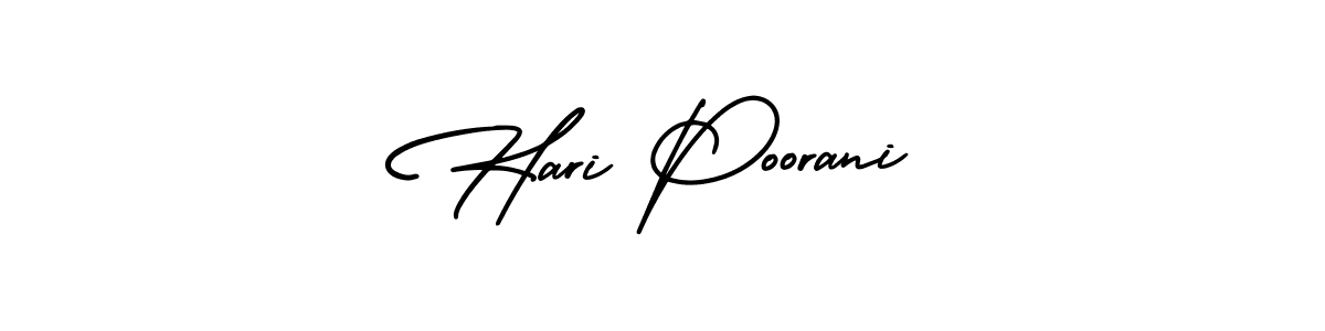 Design your own signature with our free online signature maker. With this signature software, you can create a handwritten (AmerikaSignatureDemo-Regular) signature for name Hari Poorani. Hari Poorani signature style 3 images and pictures png