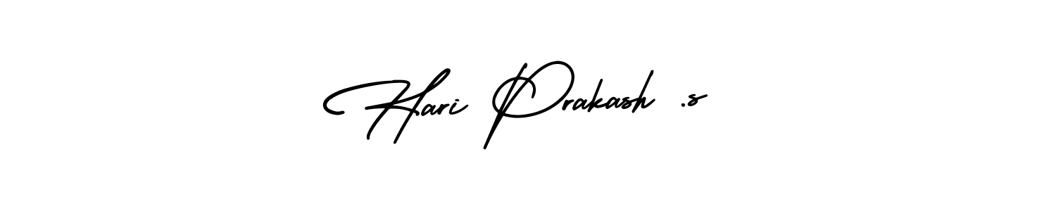 You should practise on your own different ways (AmerikaSignatureDemo-Regular) to write your name (Hari Prakash .s) in signature. don't let someone else do it for you. Hari Prakash .s signature style 3 images and pictures png