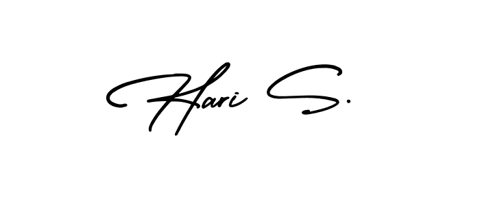 Use a signature maker to create a handwritten signature online. With this signature software, you can design (AmerikaSignatureDemo-Regular) your own signature for name Hari S.. Hari S. signature style 3 images and pictures png
