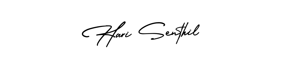 This is the best signature style for the Hari Senthil name. Also you like these signature font (AmerikaSignatureDemo-Regular). Mix name signature. Hari Senthil signature style 3 images and pictures png