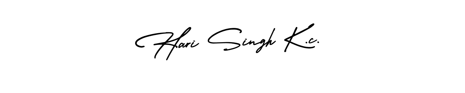 You should practise on your own different ways (AmerikaSignatureDemo-Regular) to write your name (Hari Singh K.c.) in signature. don't let someone else do it for you. Hari Singh K.c. signature style 3 images and pictures png