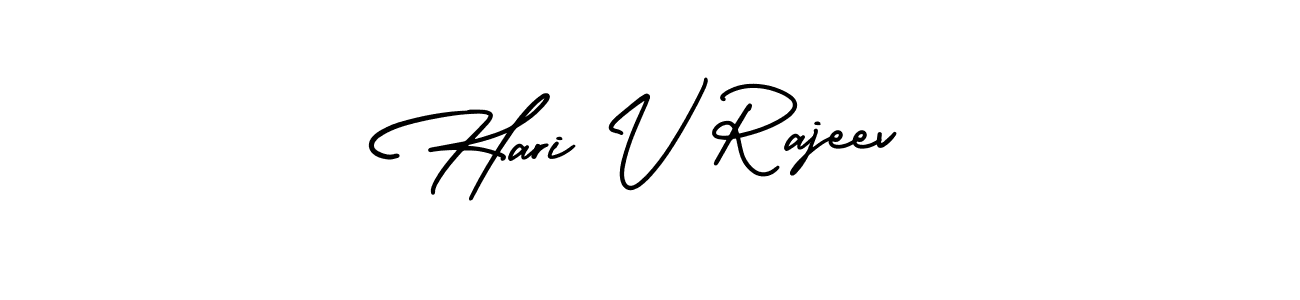 It looks lik you need a new signature style for name Hari V Rajeev. Design unique handwritten (AmerikaSignatureDemo-Regular) signature with our free signature maker in just a few clicks. Hari V Rajeev signature style 3 images and pictures png