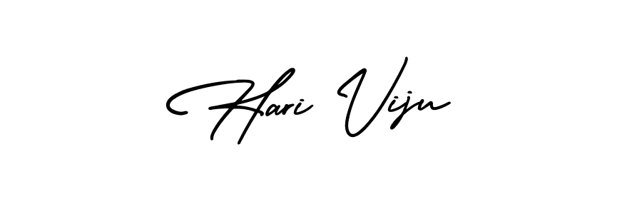 How to make Hari Viju name signature. Use AmerikaSignatureDemo-Regular style for creating short signs online. This is the latest handwritten sign. Hari Viju signature style 3 images and pictures png