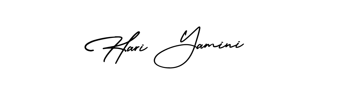 The best way (AmerikaSignatureDemo-Regular) to make a short signature is to pick only two or three words in your name. The name Hari Yamini include a total of six letters. For converting this name. Hari Yamini signature style 3 images and pictures png
