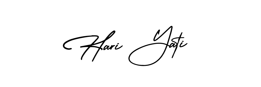 The best way (AmerikaSignatureDemo-Regular) to make a short signature is to pick only two or three words in your name. The name Hari Yati include a total of six letters. For converting this name. Hari Yati signature style 3 images and pictures png