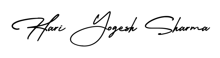 A timeless handwritten aesthetic for Hari Yogesh Sharma. The AmerikaSignatureDemo-Regular font gives your signature a handcrafted feel with natural curves. Hari Yogesh Sharma signature style 3 images and pictures png