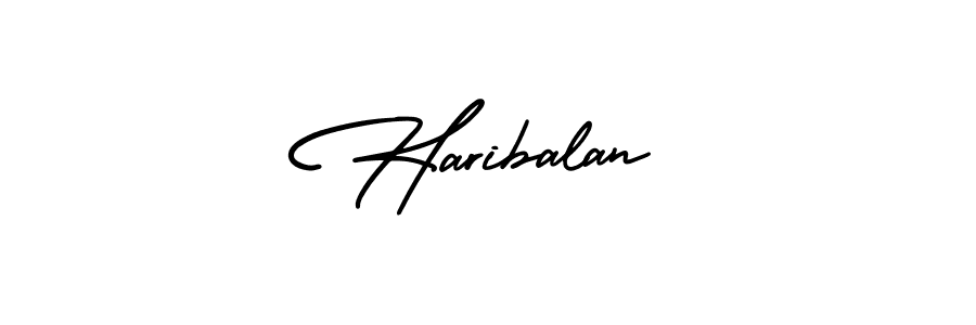 Make a beautiful signature design for name Haribalan. With this signature (AmerikaSignatureDemo-Regular) style, you can create a handwritten signature for free. Haribalan signature style 3 images and pictures png