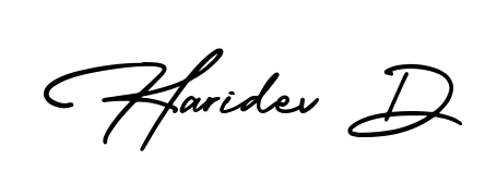 Stand out with a creative autograph for Haridev D. The AmerikaSignatureDemo-Regular styling blends modern aesthetics with classic signature flourishes. Haridev D signature style 3 images and pictures png