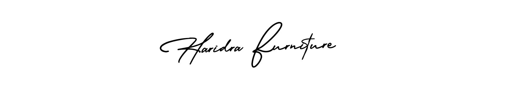 The best way (AmerikaSignatureDemo-Regular) to make a short signature is to pick only two or three words in your name. The name Haridra Furniture include a total of six letters. For converting this name. Haridra Furniture signature style 3 images and pictures png