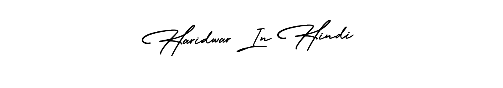 Make a beautiful signature design for name Haridwar In Hindi. With this signature (AmerikaSignatureDemo-Regular) style, you can create a handwritten signature for free. Haridwar In Hindi signature style 3 images and pictures png