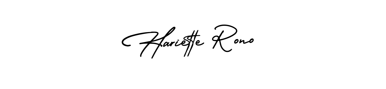 Make a beautiful signature design for name Hariette Rono. With this signature (AmerikaSignatureDemo-Regular) style, you can create a handwritten signature for free. Hariette Rono signature style 3 images and pictures png