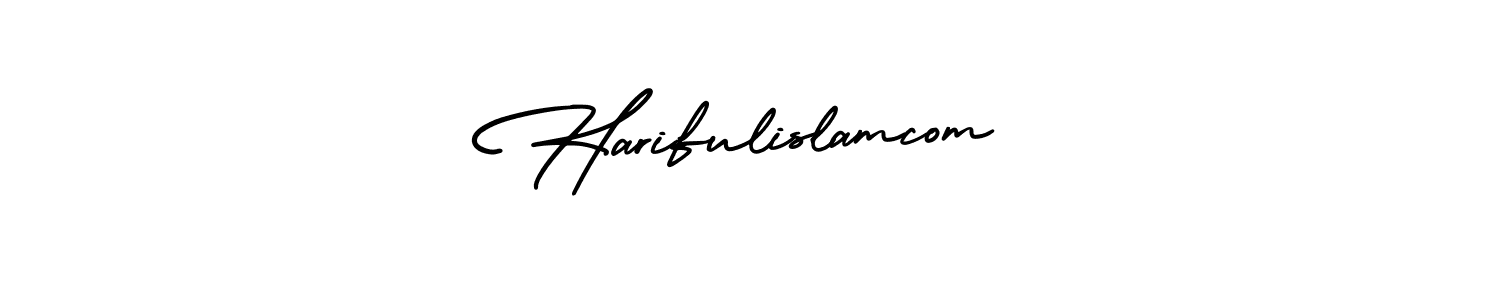 Create a beautiful signature design for name Harifulislamcom. With this signature (AmerikaSignatureDemo-Regular) fonts, you can make a handwritten signature for free. Harifulislamcom signature style 3 images and pictures png